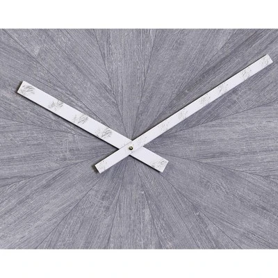 Metal and Wood Spencer Industrial Wall Clock with Chalk Gray - StyleCraft 4 Metal and Wood Spencer Industrial Wall Clock with Chalk Gray - StyleCraft - Image 2