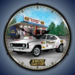 Collectable Sign & Clock | Jenkins 1969 Camaro LED Wall Clock Retro/Vintage, Lighted