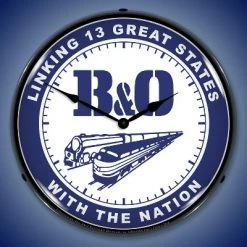 Collectable Sign & Clock | B&O 13 States LED Wall Clock Retro/Vintage, Lighted