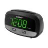 2/2 Amp USB Charge LED Alarm Clock Black - Sharp -Clocks Shop unnamed file 21
