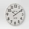 26" Farmhouse Wood Wall Clock White - Threshold™ -Clocks Shop unnamed file 218
