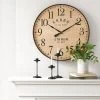 26" Grand Central Station Wall Clock Tan/Black - Threshold™ -Clocks Shop unnamed file 219