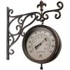 Infinity Instruments 20079AB-4430 Beauregard Decorative Outdoor Hanging Wall Clock and Thermometer Combo with Hanging Bracket, Antique/Vintage Copper -Clocks Shop unnamed file 223