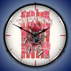 Collectable Sign & Clock | Girl Born This Way LED Wall Clock Retro/Vintage, Lighted