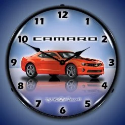 Collectable Sign & Clock | Camaro SS g5 LED Wall Clock Retro/Vintage, Lighted