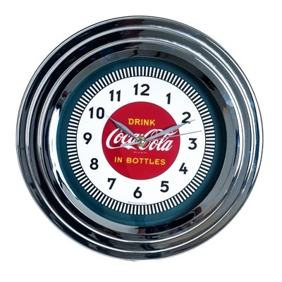 Coca-Cola Clock w/Chrome Finish - 1930s Style - 11.75 inches 3 Coca-Cola Clock w/Chrome Finish - 1930s Style - 11.75 inches