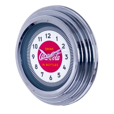 Coca-Cola Clock w/Chrome Finish - 1930s Style - 11.75 inches 4 Coca-Cola Clock w/Chrome Finish - 1930s Style - 11.75 inches - Image 2