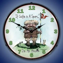 Collectable Sign & Clock | Golf is a Sport LED Wall Clock Retro/Vintage, Lighted