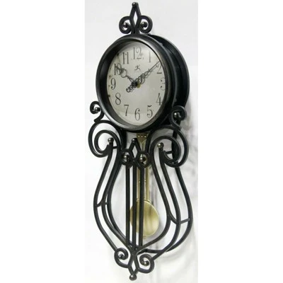 Infinity Instruments 20068AG-4420 Rustic Farmhouse Decorative 20 x 9 Inch Quartz Battery Powered Pendulum Wall Clock, Antique Black 3 Infinity Instruments 20068AG-4420 Rustic Farmhouse Decorative 20 x 9 Inch Quartz Battery Powered Pendulum Wall Clock, Antique Black