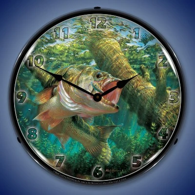 Collectable Sign & Clock | Fishing the Wood LED Wall Clock Retro/Vintage, Lighted 3 Collectable Sign & Clock | Fishing the Wood LED Wall Clock Retro/Vintage, Lighted