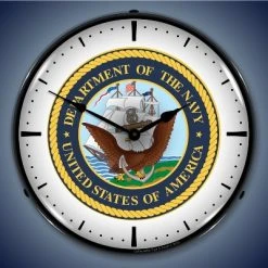 Collectable Sign & Clock | US Navy LED Wall Clock Retro/Vintage, Lighted