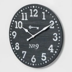 26" Farmhouse Wall Clock Blue - Threshold™