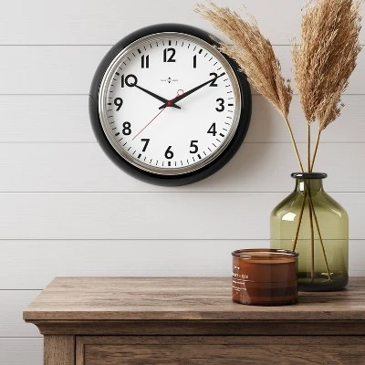 14" Schoolhouse Clock - Threshold™ Olive 3 14" Schoolhouse Clock - Threshold™ Olive