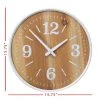 White 15.75" Diameter Wood & Metal Battery Operated Hanging Wall Clock - Foreside Home & Garden -Clocks Shop unnamed file 2470