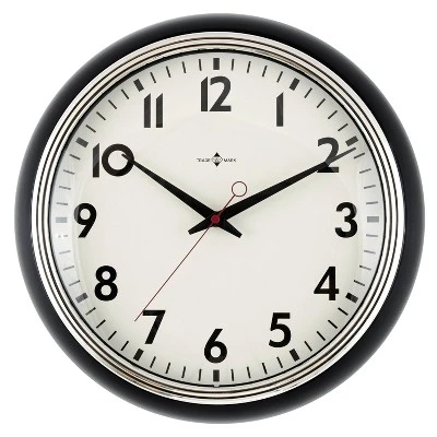 14" Schoolhouse Clock - Threshold™ Olive 5 14" Schoolhouse Clock - Threshold™ Olive - Image 3