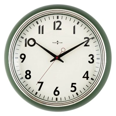 14" Schoolhouse Clock - Threshold™ Olive 7 14" Schoolhouse Clock - Threshold™ Olive - Image 5