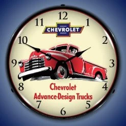 Collectable Sign & Clock | 1953 Chevrolet Truck LED Wall Clock Retro/Vintage, Lighted