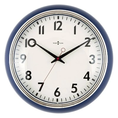 14" Schoolhouse Clock - Threshold™ Olive 9 14" Schoolhouse Clock - Threshold™ Olive - Image 7