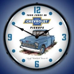 Collectable Sign & Clock | 1955 Chevrolet Truck LED Wall Clock Retro/Vintage, Lighted