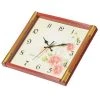 Quickway Imports Unique Modern Square Shaped Wall Clock With Floral Design for Living Room, Kitchen, or Dining Room -Clocks Shop unnamed file 2603