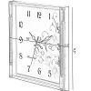 Quickway Imports Unique Modern Square Shaped Wall Clock With Floral Design for Living Room, Kitchen, or Dining Room -Clocks Shop unnamed file 2604