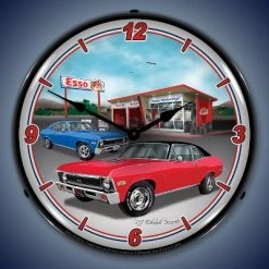 Collectable Sign & Clock | 1970 Nova LED Wall Clock Retro/Vintage, Lighted