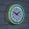 Hastings Home 14" Round Neon Analog Wall Clock with Double Light Ring for Bar, Garage, or Game Room - Green -Clocks Shop unnamed file 2630