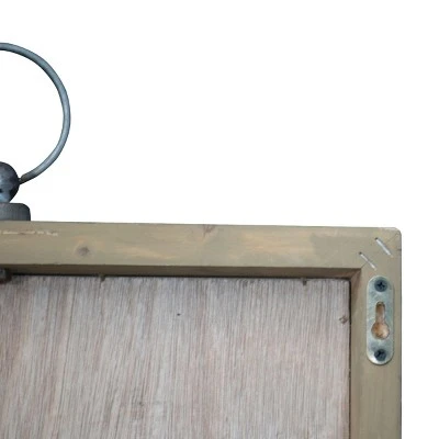 Rustic White 15x16.25" Wood Battery Operated Hanging Wall Clock - Foreside Home & Garden 5 Rustic White 15x16.25" Wood Battery Operated Hanging Wall Clock - Foreside Home & Garden - Image 3