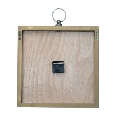 Rustic White 15x16.25" Wood Battery Operated Hanging Wall Clock - Foreside Home & Garden 6 Rustic White 15x16.25" Wood Battery Operated Hanging Wall Clock - Foreside Home & Garden - Image 4