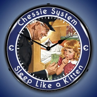 Collectable Sign & Clock | Chessie Sleep Like a Kitten LED Wall Clock Retro/Vintage, Lighted 3 Collectable Sign & Clock | Chessie Sleep Like a Kitten LED Wall Clock Retro/Vintage, Lighted