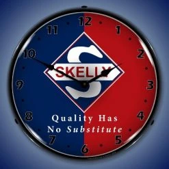 Collectable Sign & Clock | Skelly 2 LED Wall Clock Retro/Vintage, Lighted