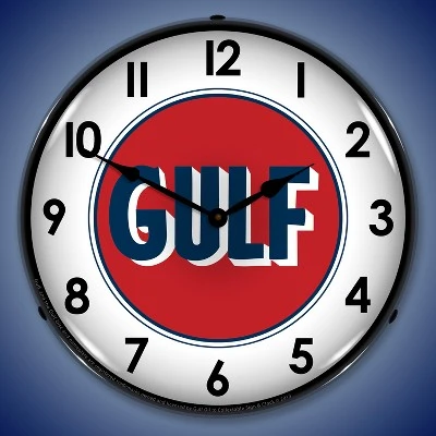 Collectable Sign & Clock | Gulf 1960 LED Wall Clock Retro/Vintage, Lighted 3 Collectable Sign & Clock | Gulf 1960 LED Wall Clock Retro/Vintage, Lighted