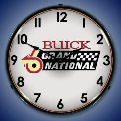 Collectable Sign & Clock | Buick Grand National logo LED Wall Clock Retro/Vintage, Lighted