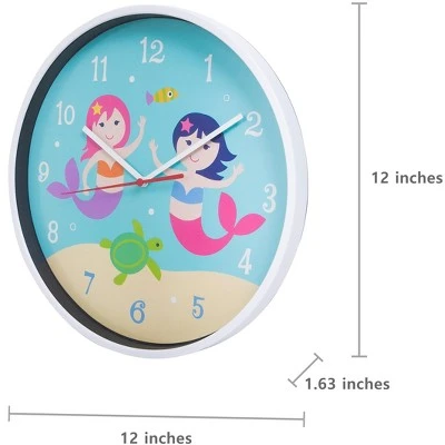 Wildkin Mermaids Wall Clock 4 Wildkin Mermaids Wall Clock - Image 2