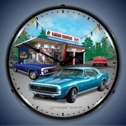 Collectable Sign & Clock | 1967 Camaro LED Wall Clock Retro/Vintage, Lighted