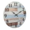 Coastal Worn Wood Wall Clock Blue/White - Stonebriar Collection -Clocks Shop unnamed file 283