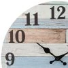 Coastal Worn Wood Wall Clock Blue/White - Stonebriar Collection -Clocks Shop unnamed file 284