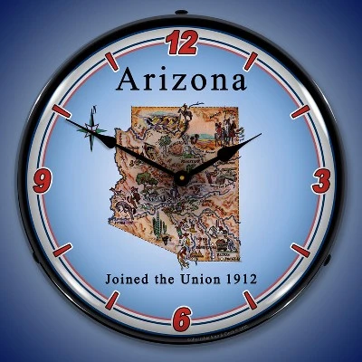 Collectable Sign & Clock | State of Arizona LED Wall Clock Retro/Vintage, Lighted 3 Collectable Sign & Clock | State of Arizona LED Wall Clock Retro/Vintage, Lighted