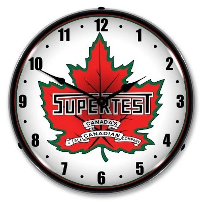 Collectable Sign & Clock | Super Test LED Wall Clock Retro/Vintage, Lighted - Great For Garage, Bar, Mancave, Gym, Office etc 14 Inches 3 Collectable Sign & Clock | Super Test LED Wall Clock Retro/Vintage, Lighted - Great For Garage, Bar, Mancave, Gym, Office etc 14 Inches