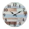 Coastal Worn Wood Wall Clock Blue/White - Stonebriar Collection -Clocks Shop unnamed file 289