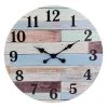 Coastal Worn Wood Wall Clock Blue/White - Stonebriar Collection -Clocks Shop unnamed file 290