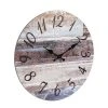 Round Rustic Wall Clock Brown - Stonebriar Collection -Clocks Shop unnamed file 292
