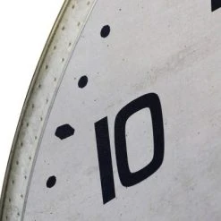 Metal and Wood Spencer Industrial Wall Clock with Chalk White - StyleCraft