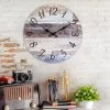 Round Rustic Wall Clock Brown - Stonebriar Collection -Clocks Shop unnamed file 295