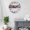 Round Rustic Wall Clock Brown - Stonebriar Collection -Clocks Shop unnamed file 296