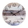 Round Rustic Wall Clock Brown - Stonebriar Collection -Clocks Shop unnamed file 297