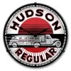 Collectable Sign & Clock | Hudson Gas LED Wall Clock Retro/Vintage, Lighted - Great For Garage, Bar, Mancave, Gym, Office etc 14 Inches -Clocks Shop unnamed file 3012