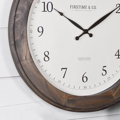 16" Barnes Wall Clock Rustic Brown - FirsTime 4 16" Barnes Wall Clock Rustic Brown - FirsTime - Image 2