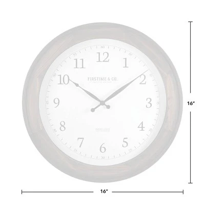 16" Barnes Wall Clock Rustic Brown - FirsTime 5 16" Barnes Wall Clock Rustic Brown - FirsTime - Image 3