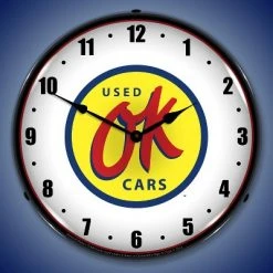 Collectable Sign & Clock | OK Used Cars LED Wall Clock Retro/Vintage, Lighted